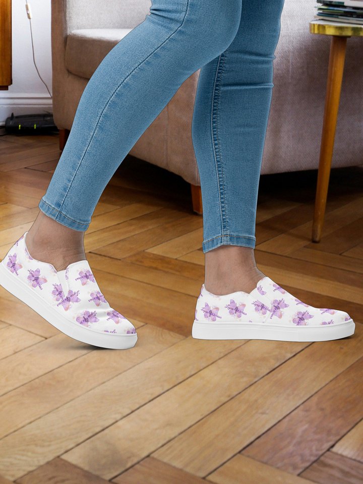 Purple Butterfly Lupus Warrior Slip On Canvas product image (2)