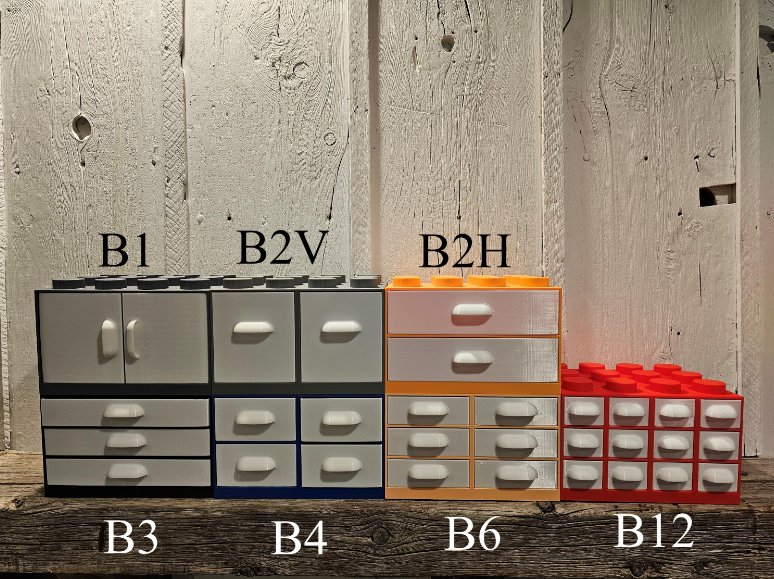 Stackable 3D Printed Organizer Drawers, Building Brick-Style Storage Bins for Toys, Crafts, Sewing or School Supplies, Decorative Organizers product image (4)
