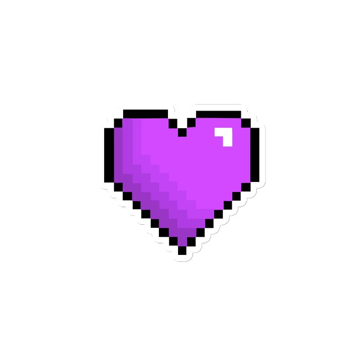 HollyRex Pixel Purple Heart Die-Cut Magnet product image (2)