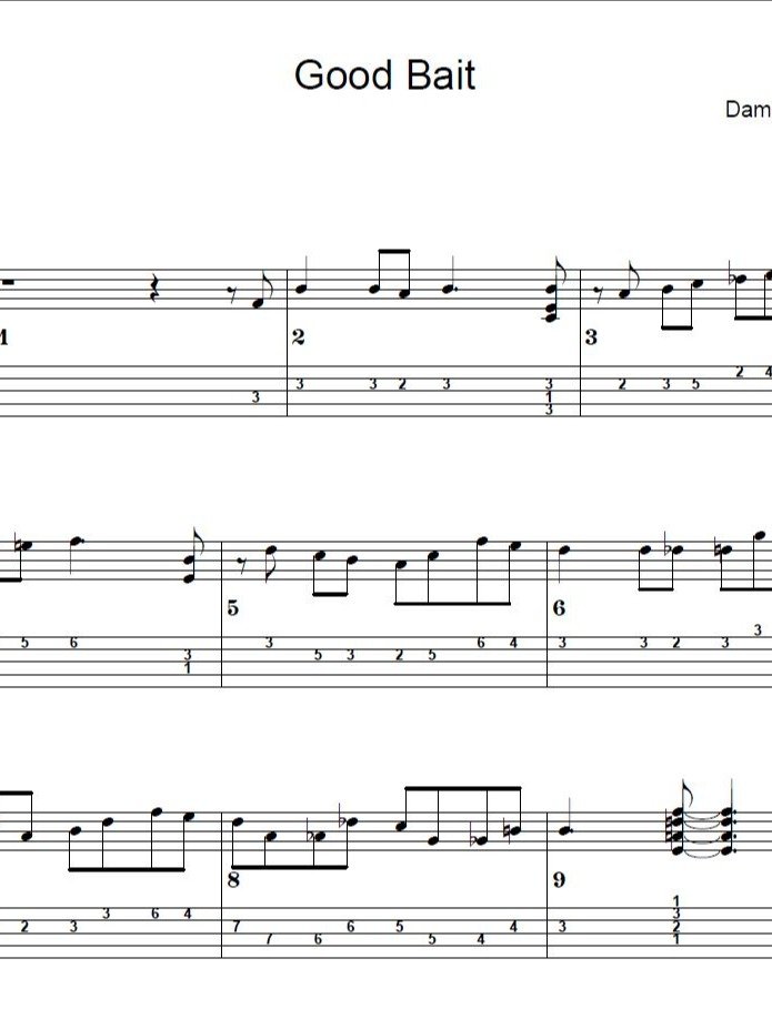 Good bait - Guitar sheet music product image (1)