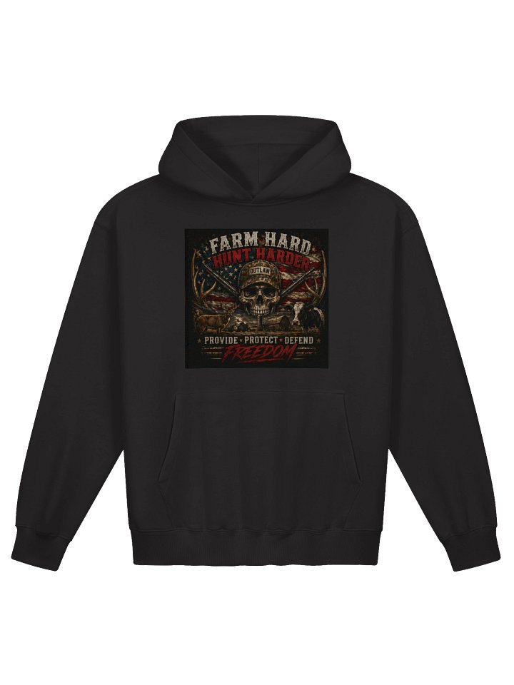 Farm Hard - Hunt Harder AS Colour French Terry Hoodie product image (1)