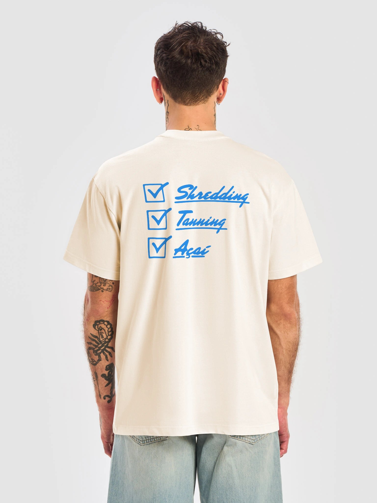 Surfer's Checklist Box Tee Vintage White product image (1)