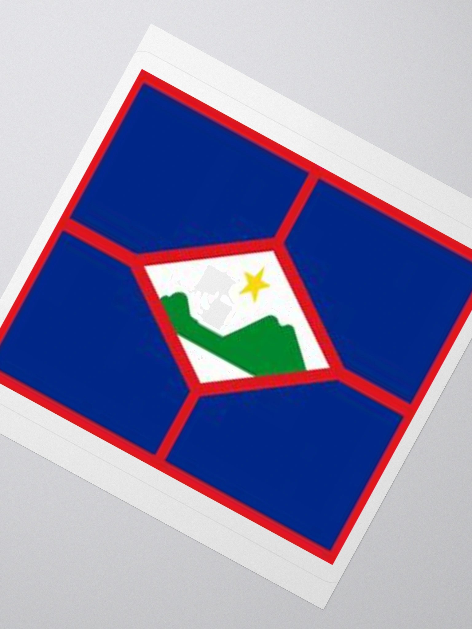 Sint Eustatius Flag Sticker - Durable Vinyl for Indoor Use - Multiple Sizes Available product image (5)