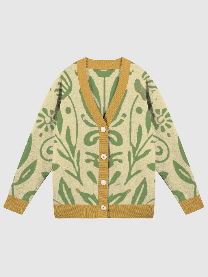 Symmetrical Floral Fusion Knit Cardigan product image (6)
