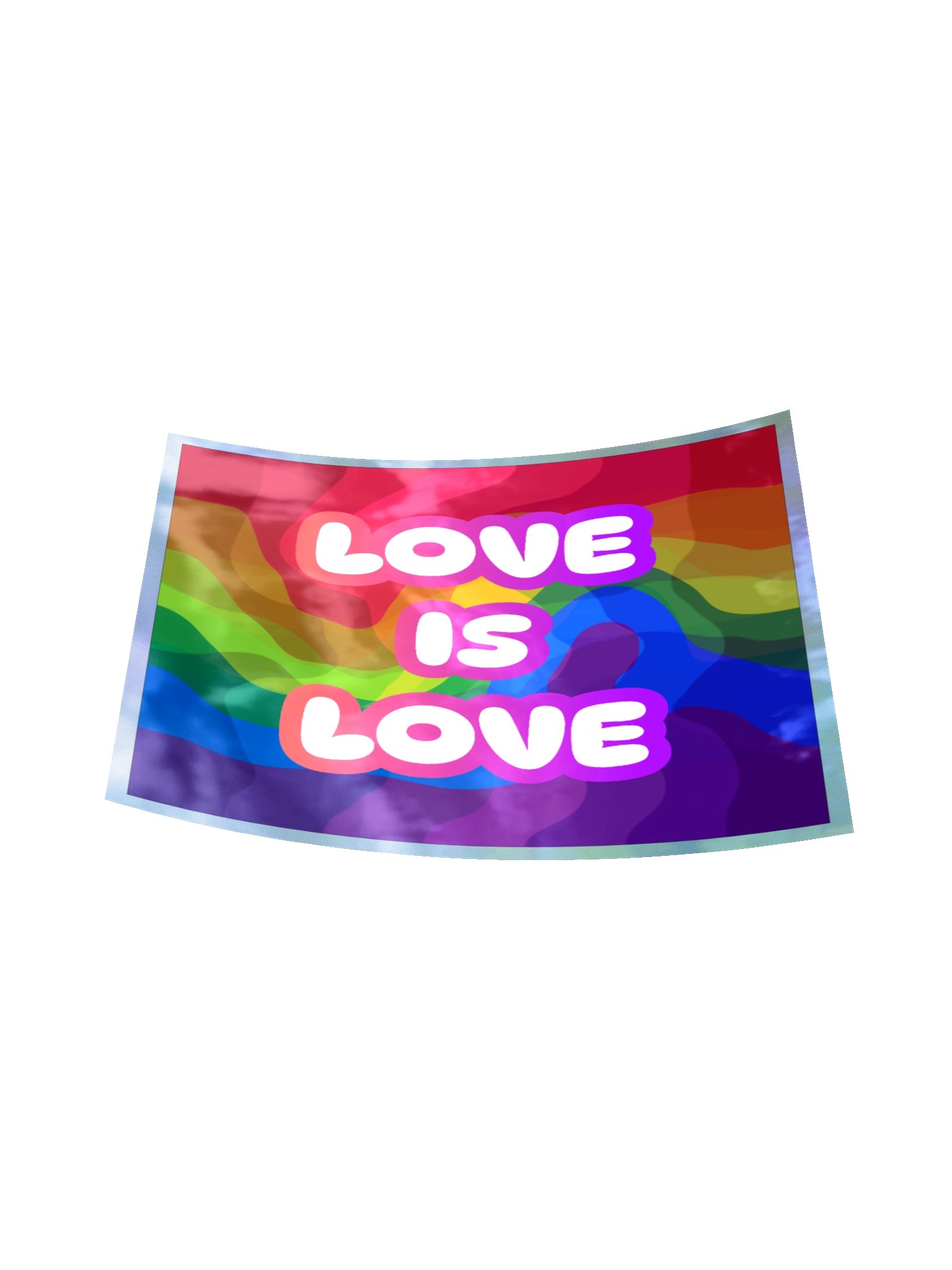 Love Is Love Rainbow Holographic Sticker Sheet product image (6)