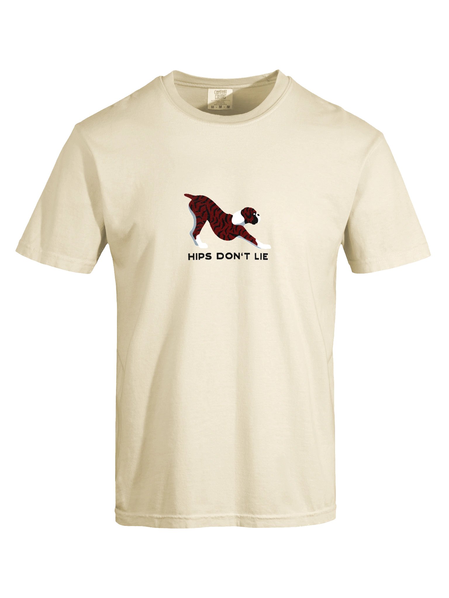 Hips Don't Lie T-Shirt(Embroidered) of a Boxer(Brindle) product image (10)