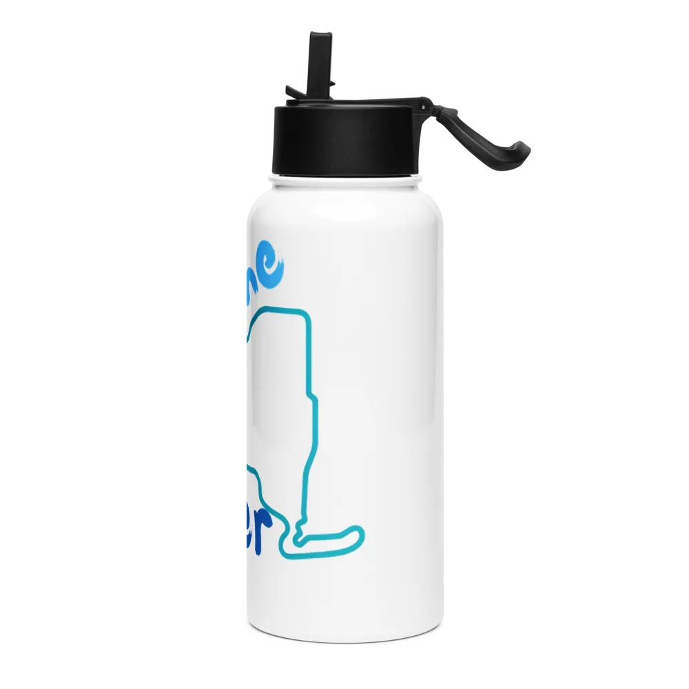 "It's the Water" Stainless Steel Water Bottle with Straw Lid product image (3)
