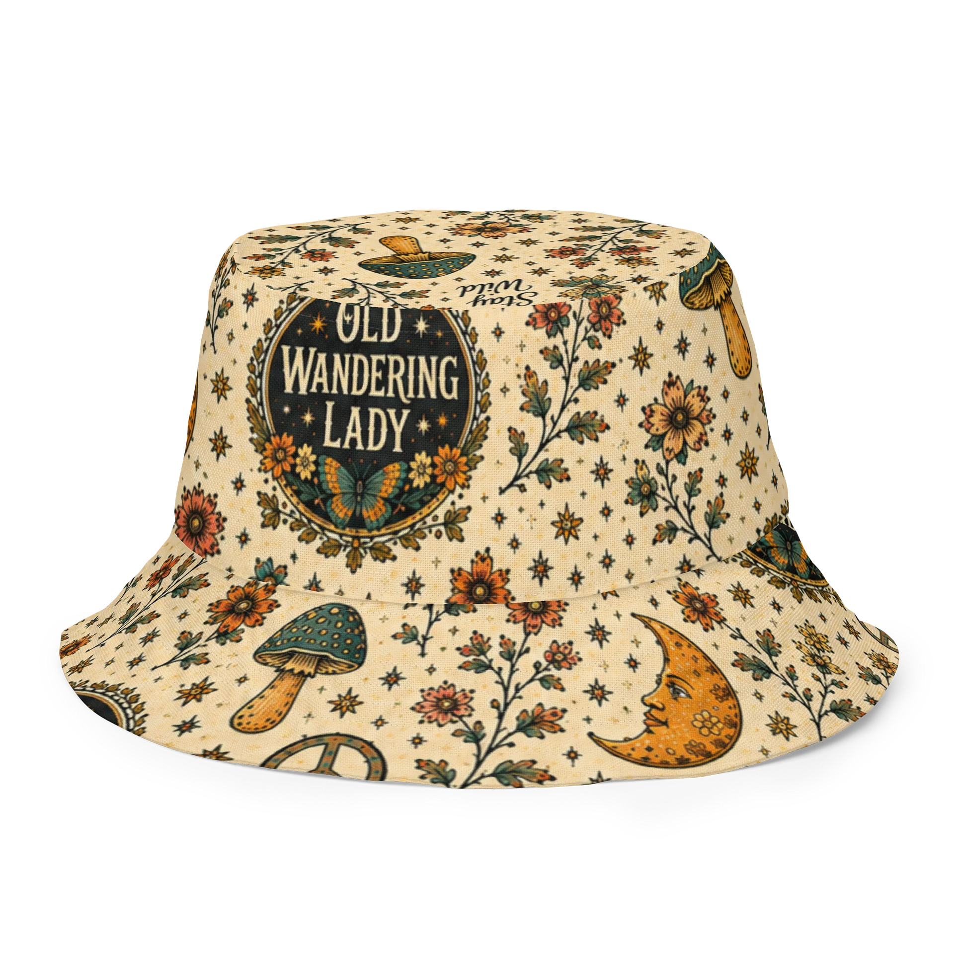 Old Wandering Lady "Roam Free" Bucket Hat product image (4)