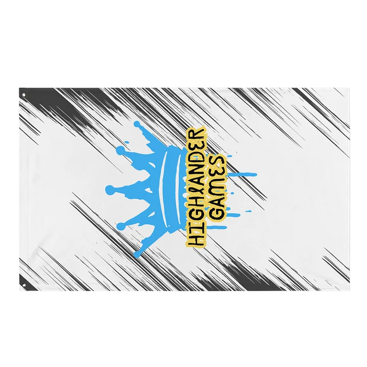 HIGHANDER GAMES Crown Flag — All‑Over Print product image (1)