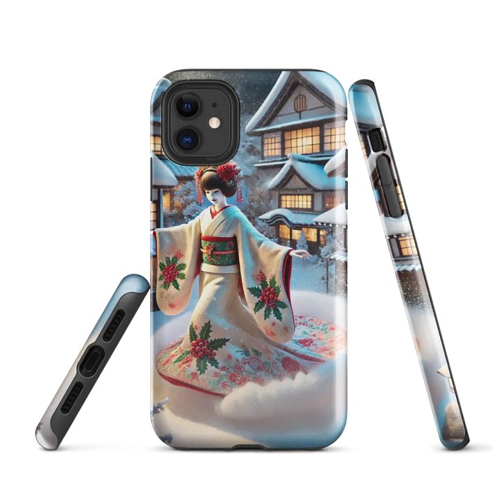 Snow Geisha iPhone Tough Case – Winter Serenity product image (1)