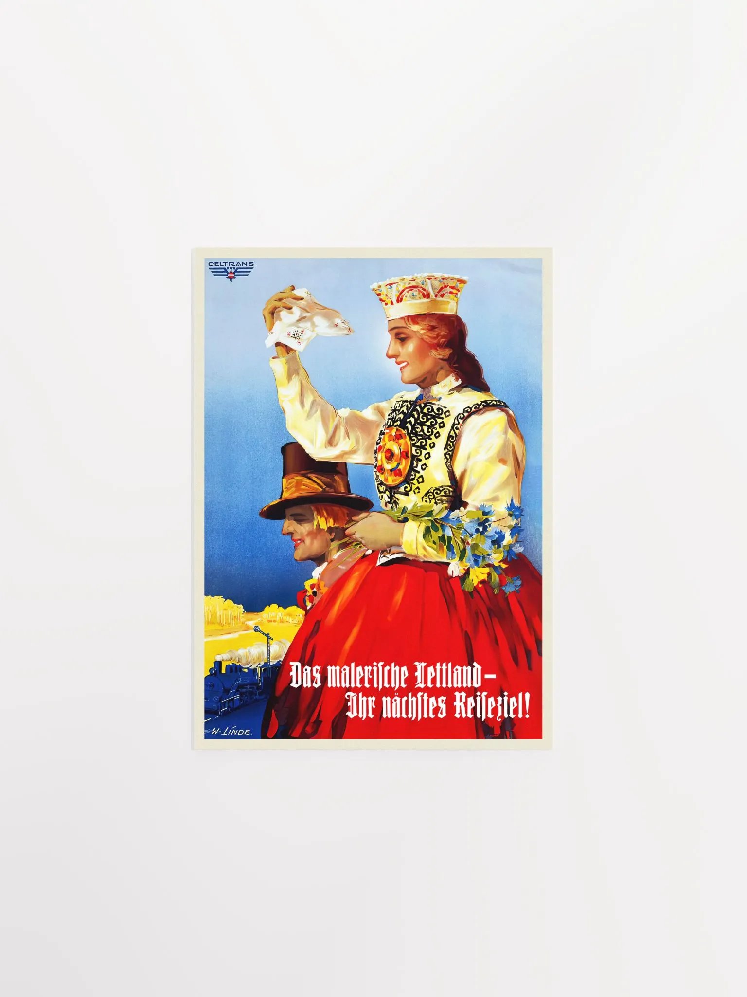 Latvia retro poster, 1935 — retro vintage travel poster, retro travel art, retro travel wall art product image (6)