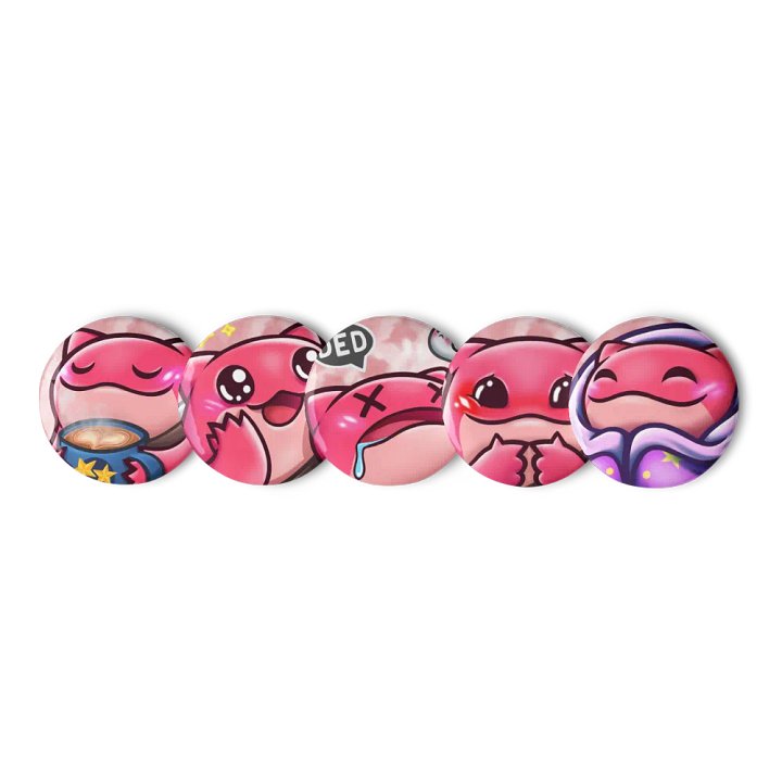 Shield Toad Emote Pin Badge Set (5pcs) product image (1)