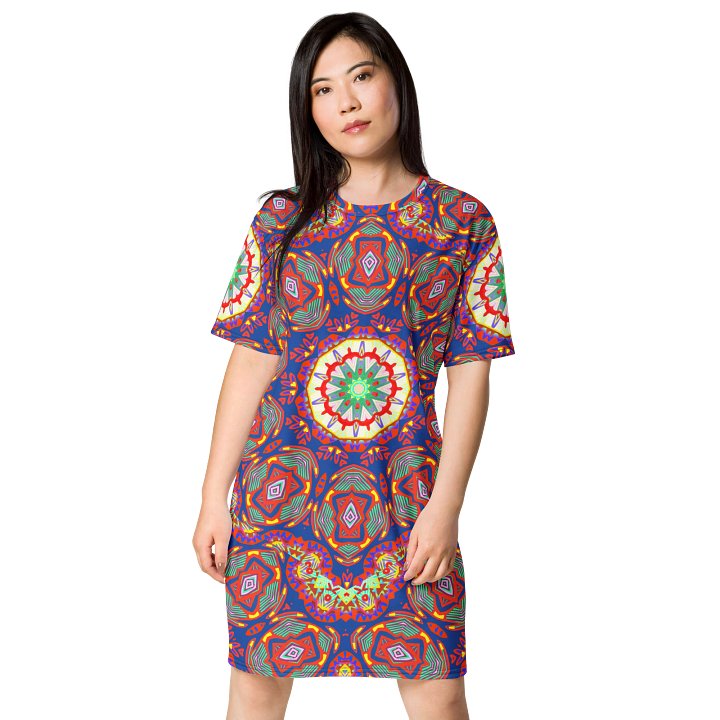 Earth Florals AOP T Shirt Dress product image (1)