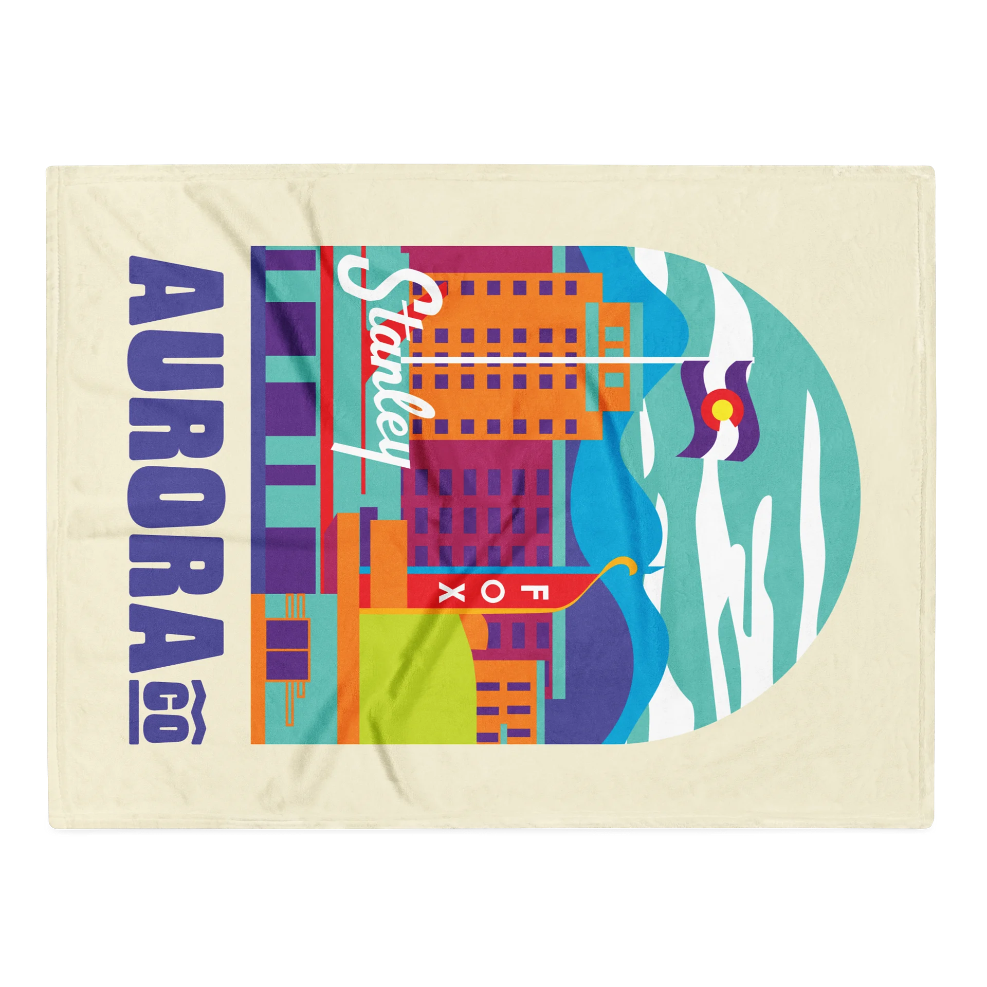 Aurora Cityscape Throw Blanket (Multicolor) product image (4)