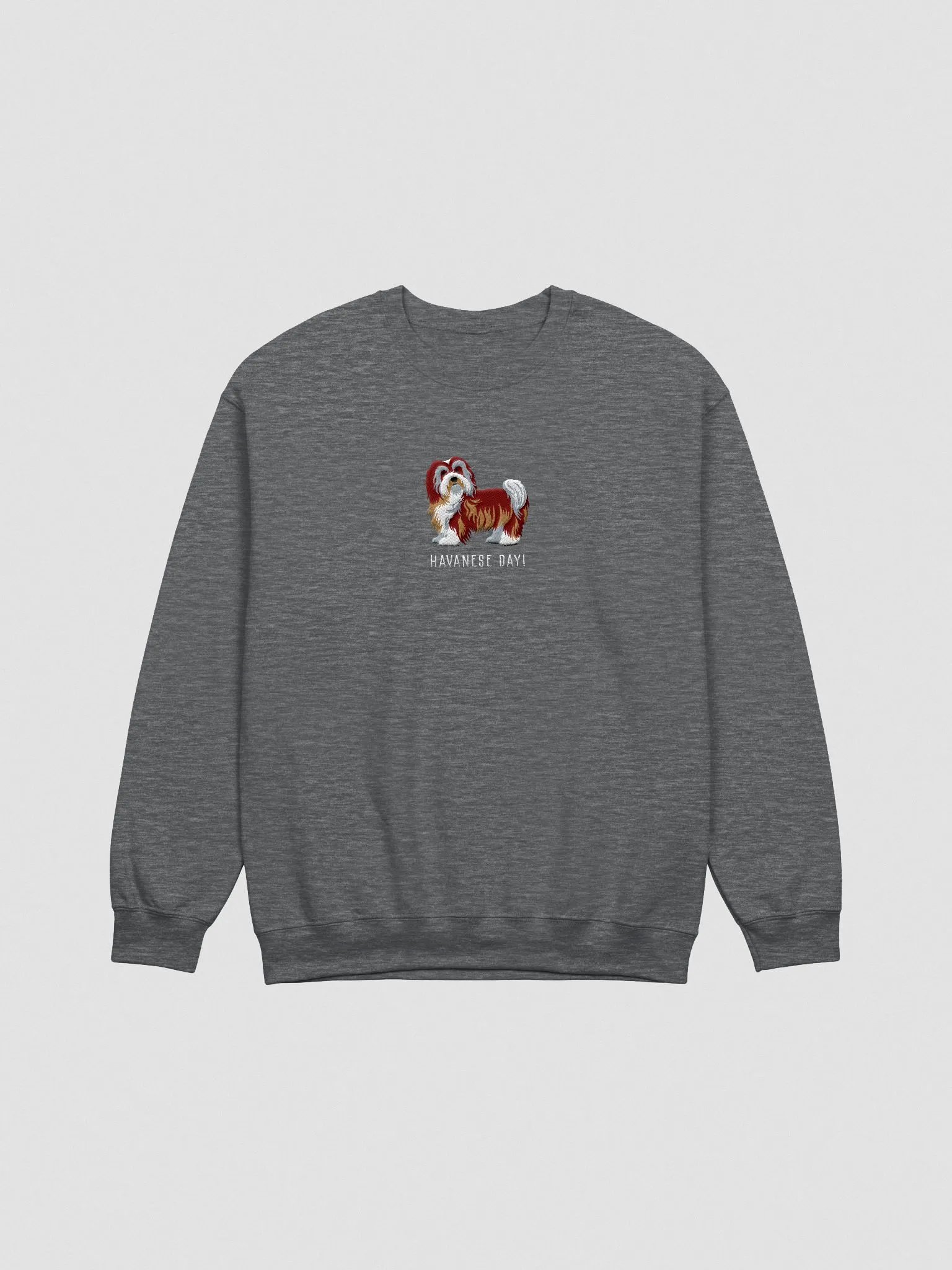 Havanese Day! Sweatshirt (Embroidered) of a Havanese(Chocolate & White) product image (4)