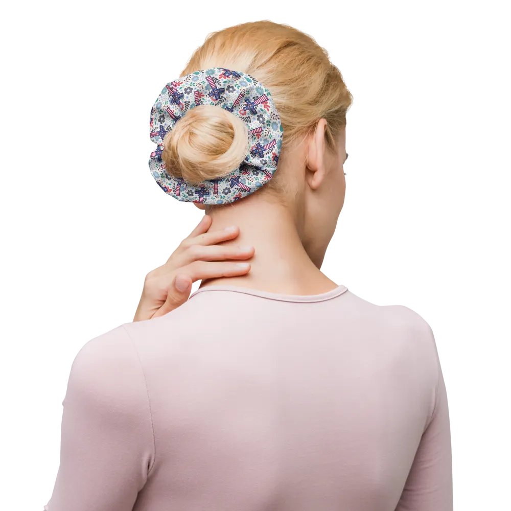 Floral Patriotic Cross Patterned Scrunchie product image (11)