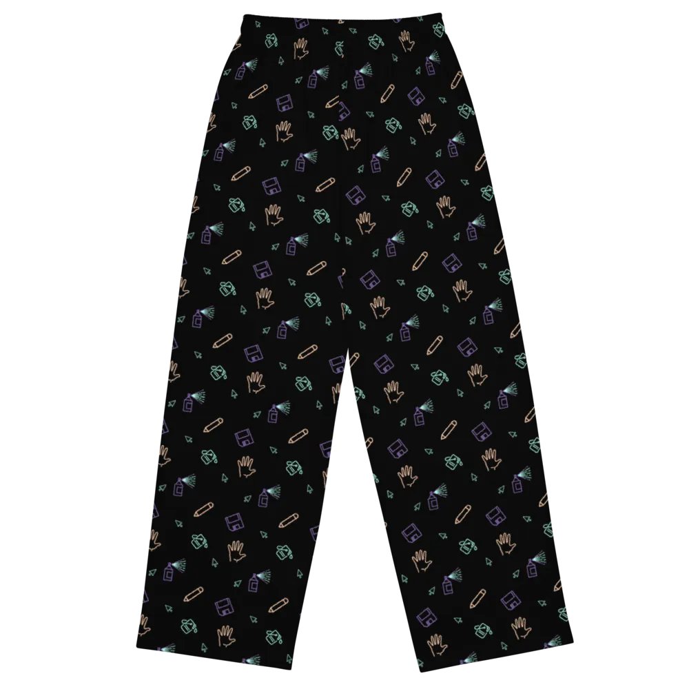 Computer Lab pattern wide leg pants product image (1)
