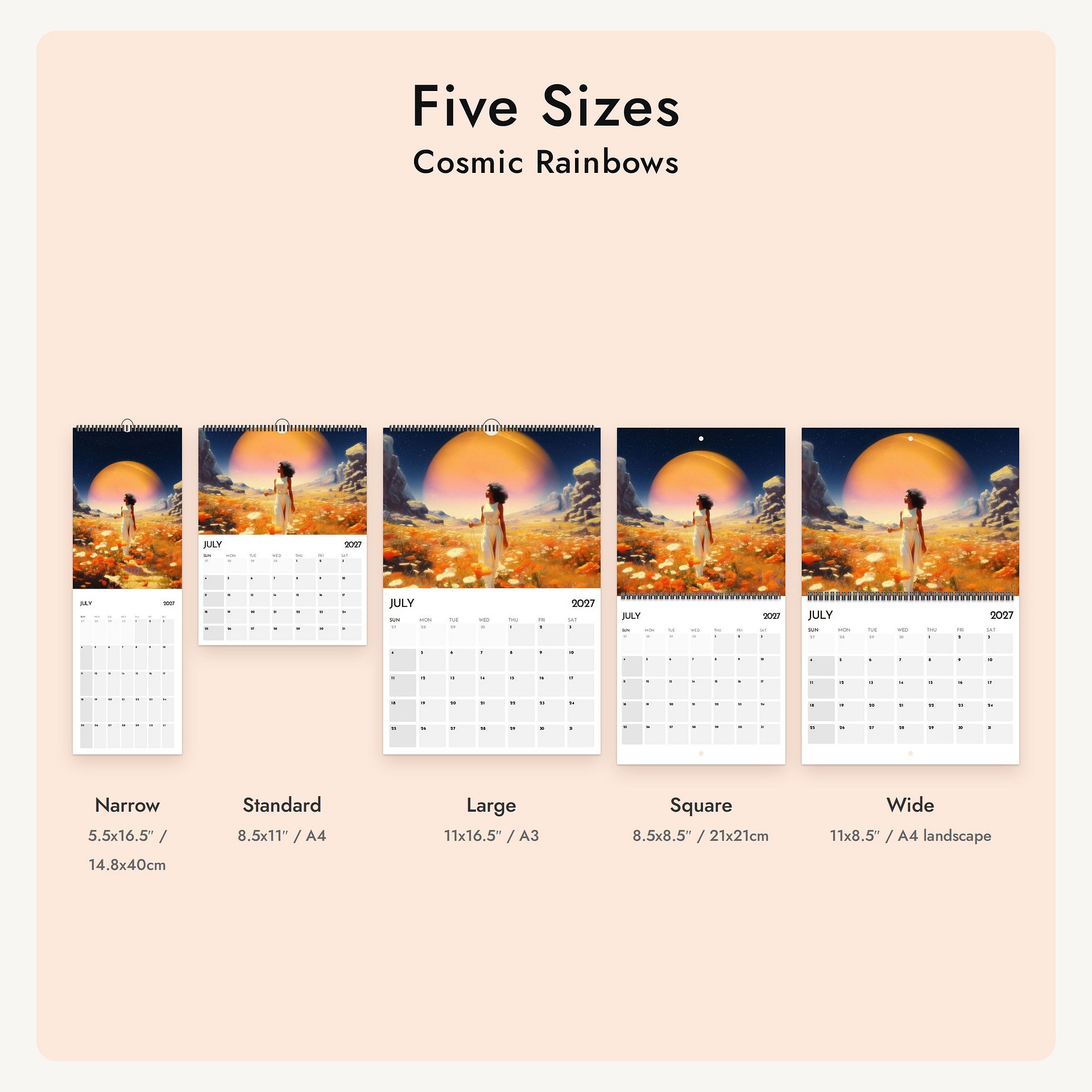 Cosmic Rainbows 2027 Calendar product image (2)