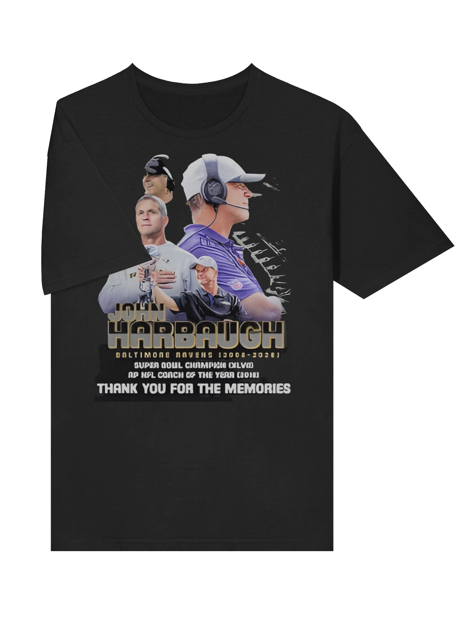 Baltimore Ravens John Harbaugh Thank You The Champions 2026 T-Shirt product image (5)