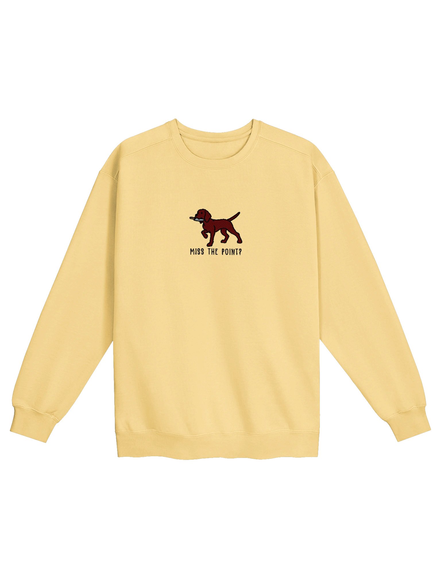 Miss the Point? Funny Chibi-Style Embroidered Premium Sweatshirt for German Shorthaired Pointer(Liver) Owners product image (41)