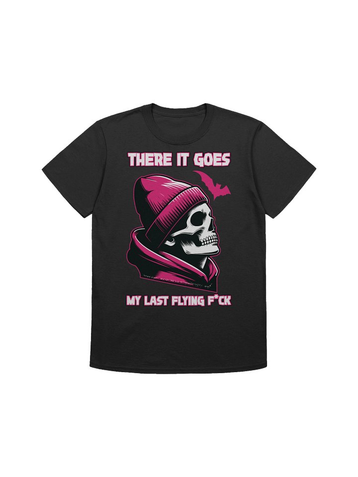 Meme – Last Flying F*ck – Skull Beanie – Gildan Softstyle T-Shirt product image (1)