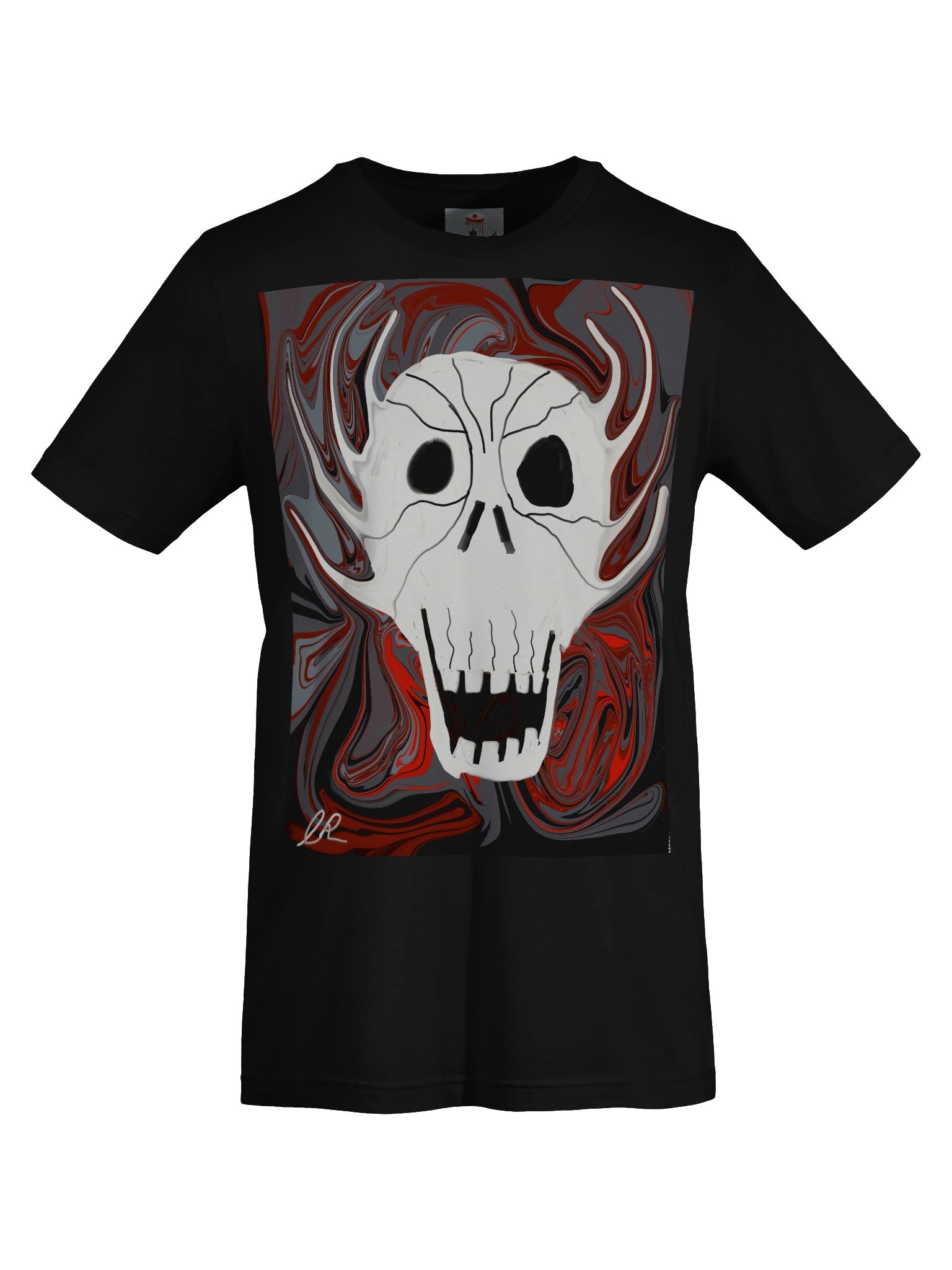 Marbled Horned Skull Tee — Bella+Canvas Supersoft product image (7)