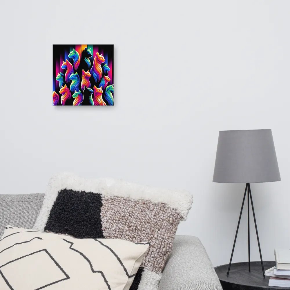 Canvas (in): Colourful Cat Pyramid product image (10)