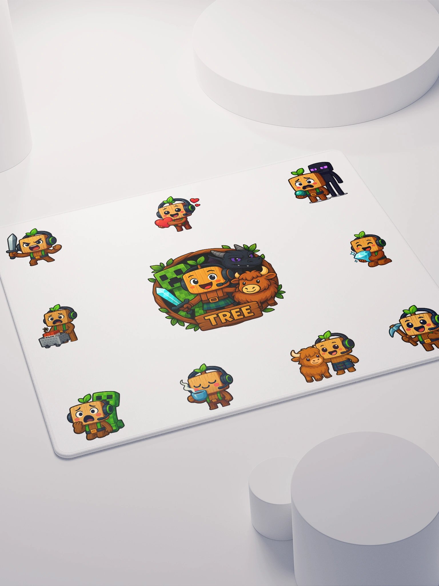 Tree Mouse Mat White product image (4)