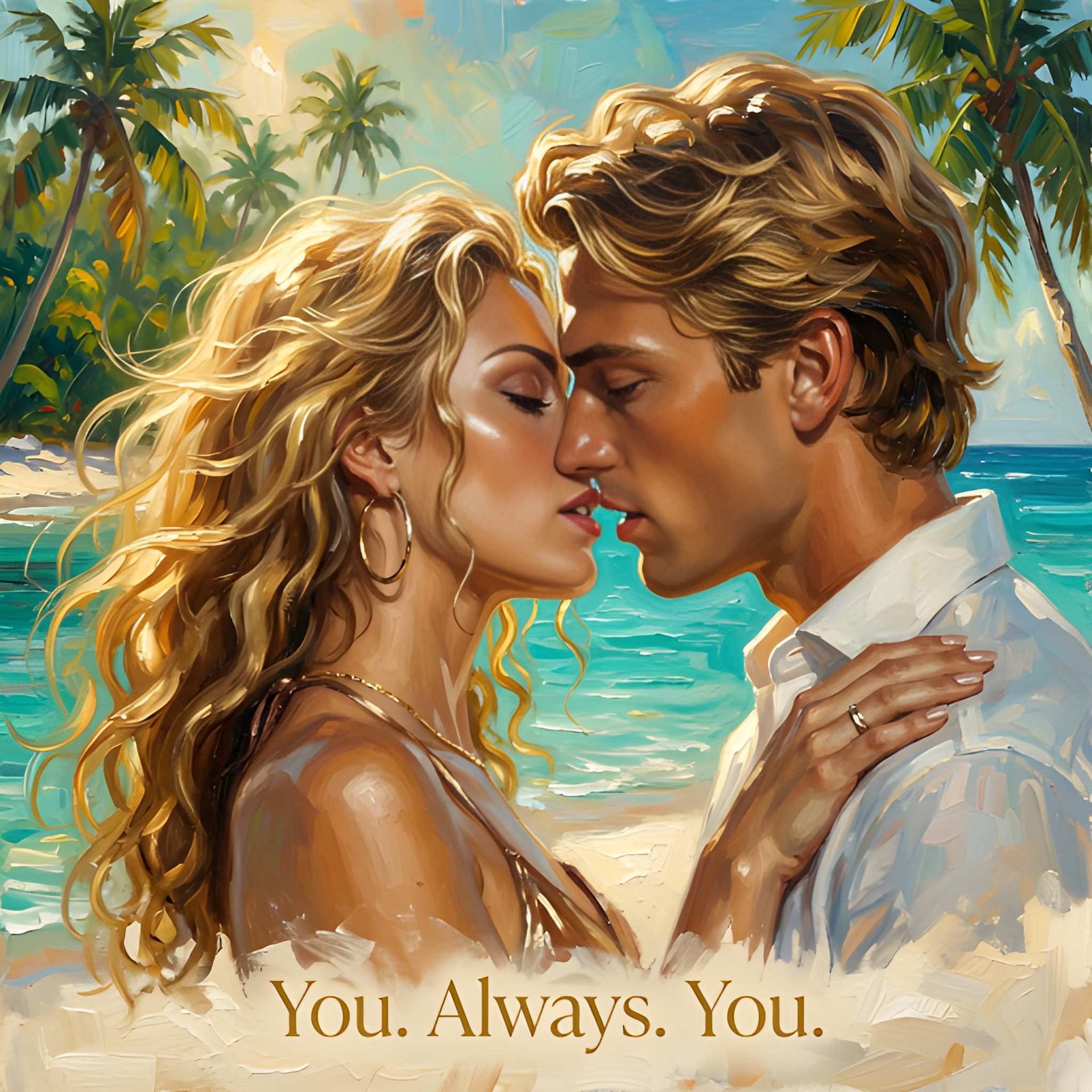 You Always You Romantic Beach Couple Art $6.99 product image (2)