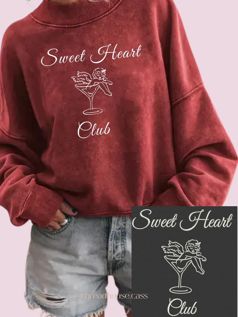 Sweet Heart Club Embroidered Crewneck - Valentine's Edition product image (1)