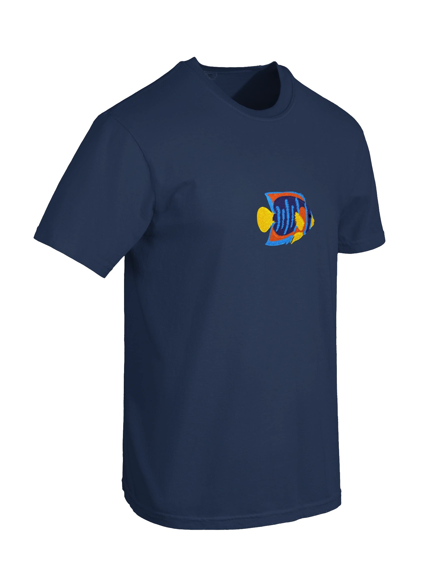 Juvenile Queen Angelfish Embroidered Shirt | Reef Aquarium Fish Embroidery Tee | Saltwater Marine Fish Apparel product image (10)