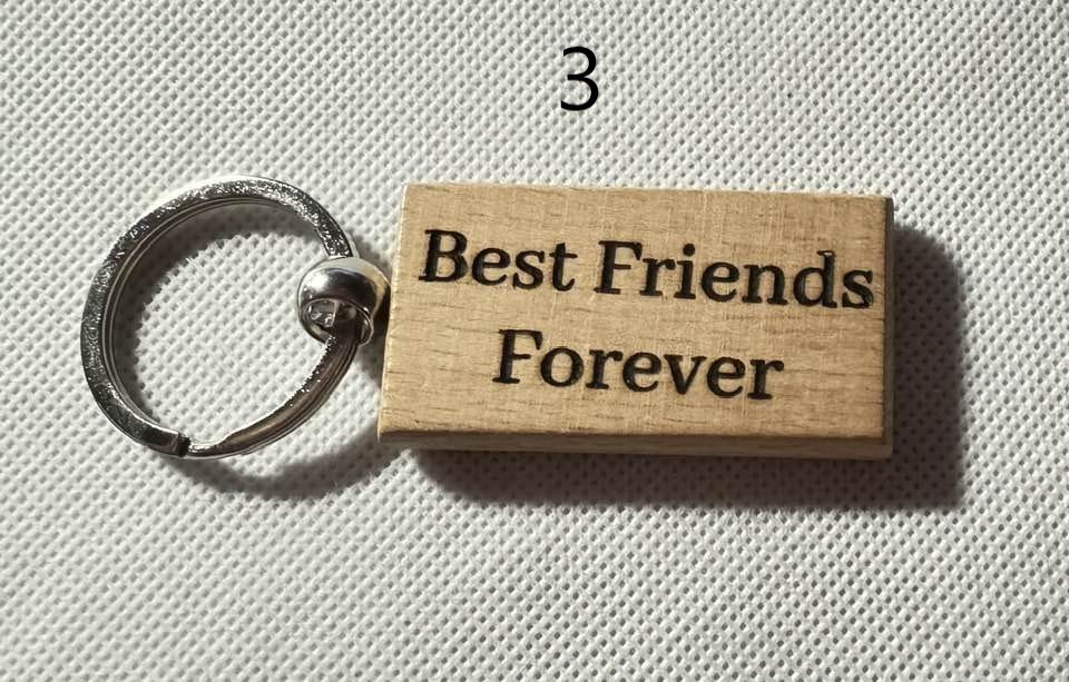 Wooden Engraved Keychains with Sayings & Quotes | Sweet, Sassy, Friendship & Love (2) product image (3)