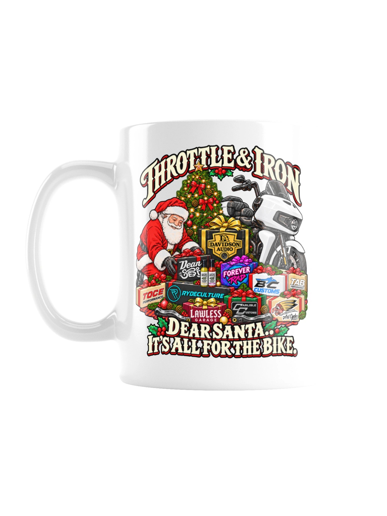 Dear Santa, It’s All for the Bike | White Christmas Mug product image (1)