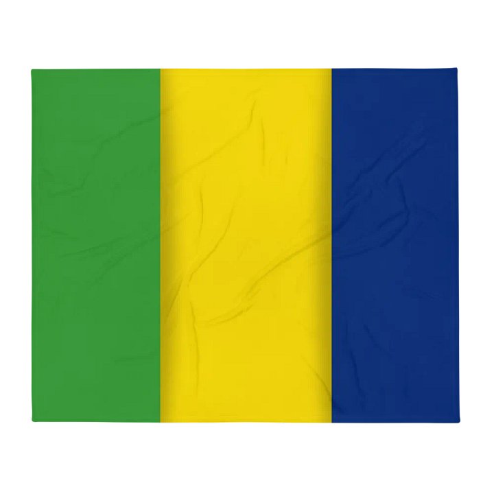 Green Yellow Blue Flag Colored Throw Blanket product image (2)