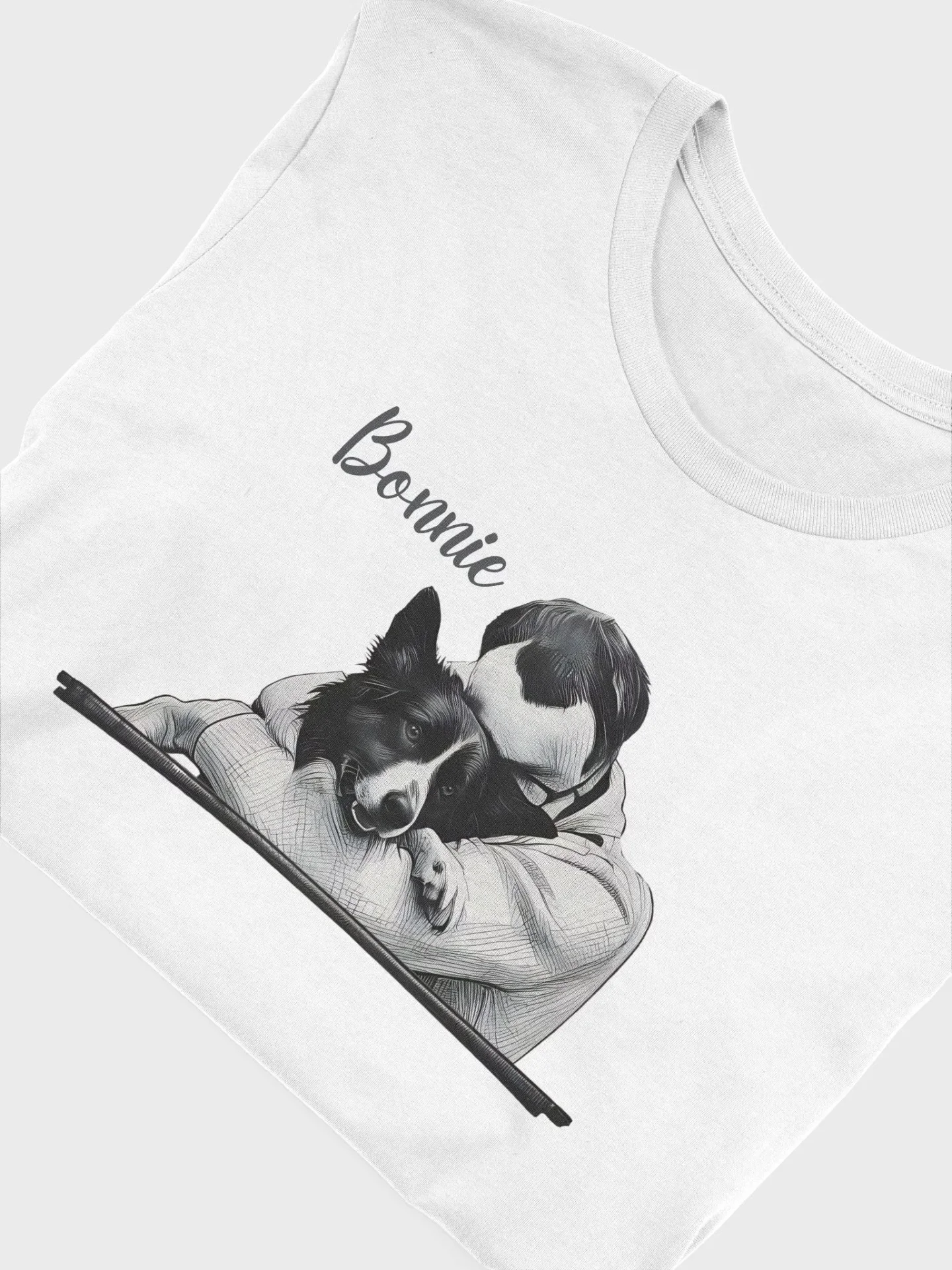 Custom Pencil Sketch Pet Portrait T-Shirt product image (1)
