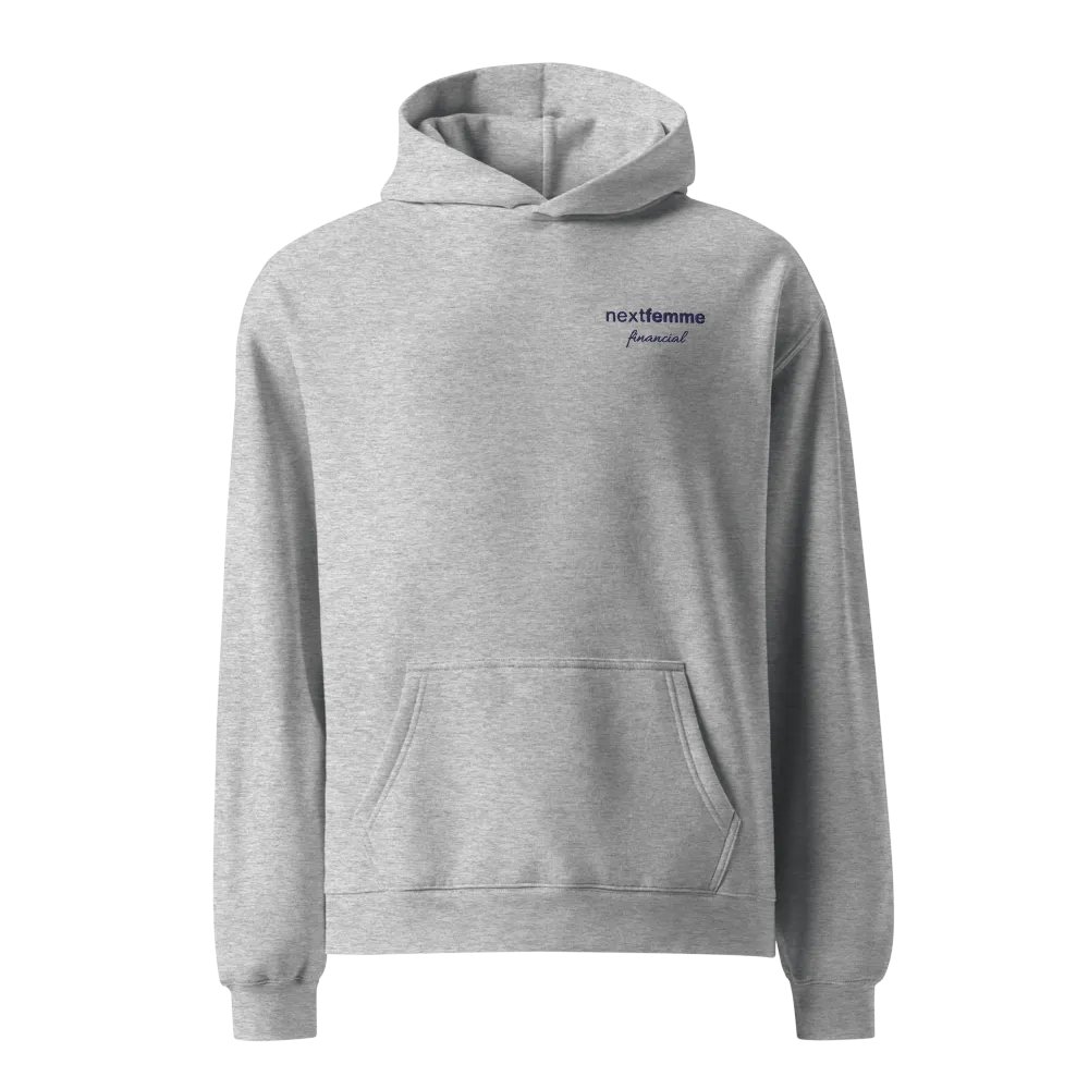 Relaxed Fit Unisex Hoodie with Navy Logotype product image (1)