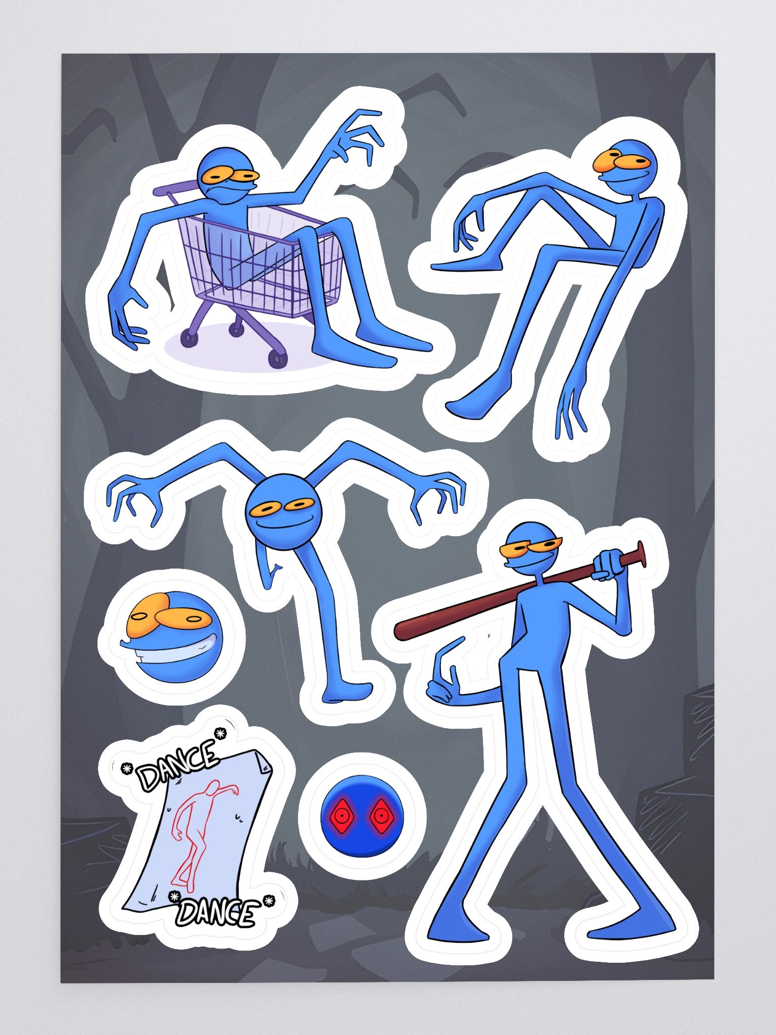 Blue Guy Sticker Sheet - Volume 1 product image (5)