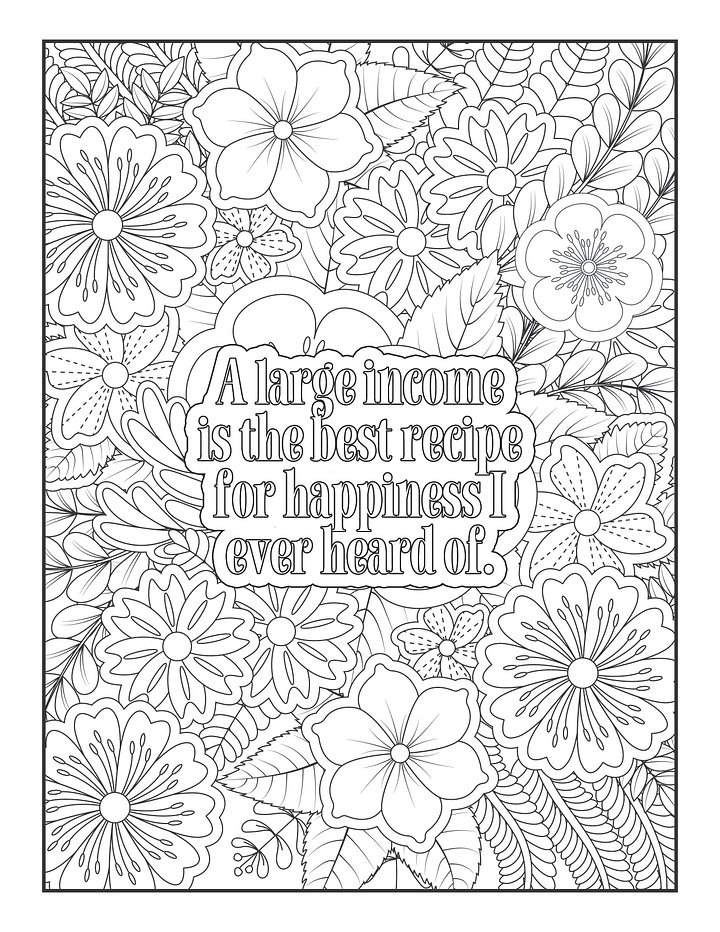 Art and Austen Coloring Book | Jane Austen Fans | Janeites | Jane Austen Quotes | Pride & Prejudice | Emma | Persuasion | Mansfield Park product image (2)