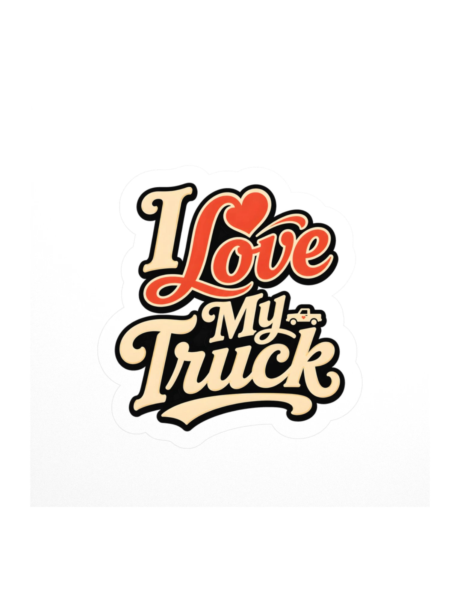 I Love My Truck Sticker product image (1)