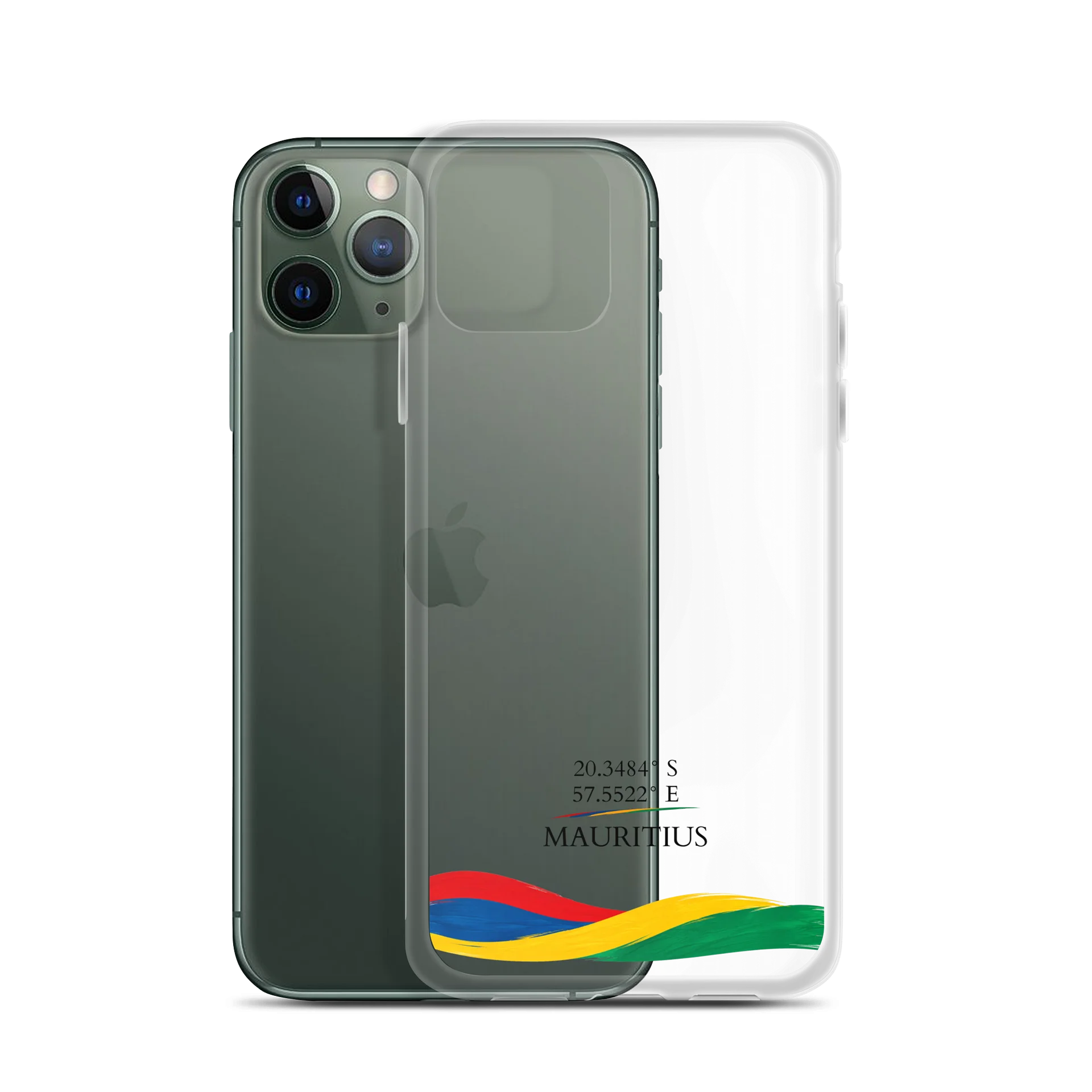 Mauritius Coordinates – transparent iPhone Case product image (31)