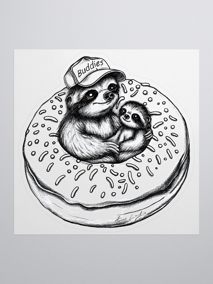 Donut Buddies Sloths Vinyl Sticker product image (1)