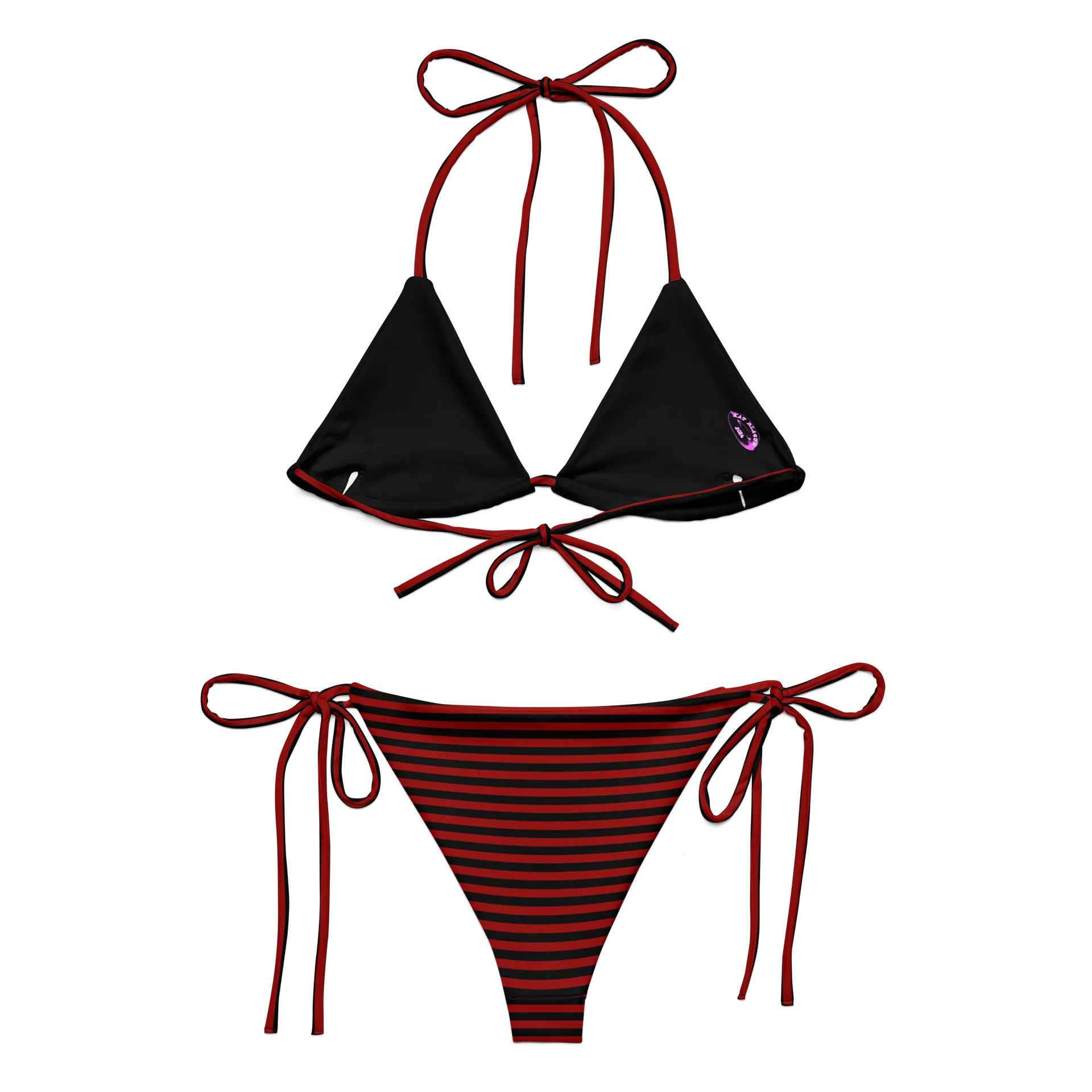 Blaque and Red Kat Skull Bikini product image (2)