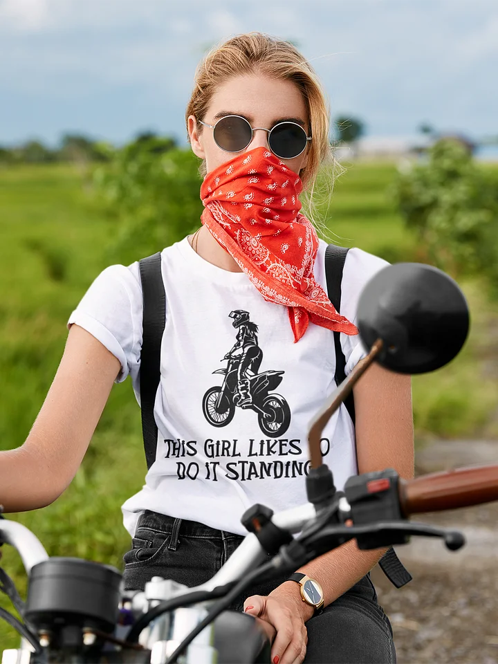 Standing girl on a dirtbike T-Shirt product image (1)