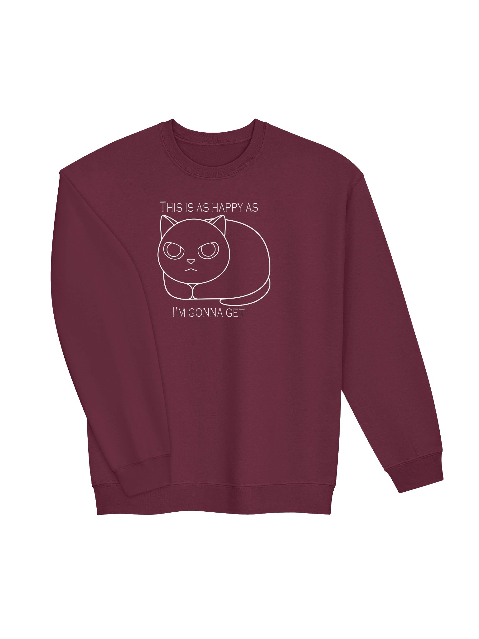 Happy Grumpy Cat - Unisex Adult Sweatshirt product image (3)