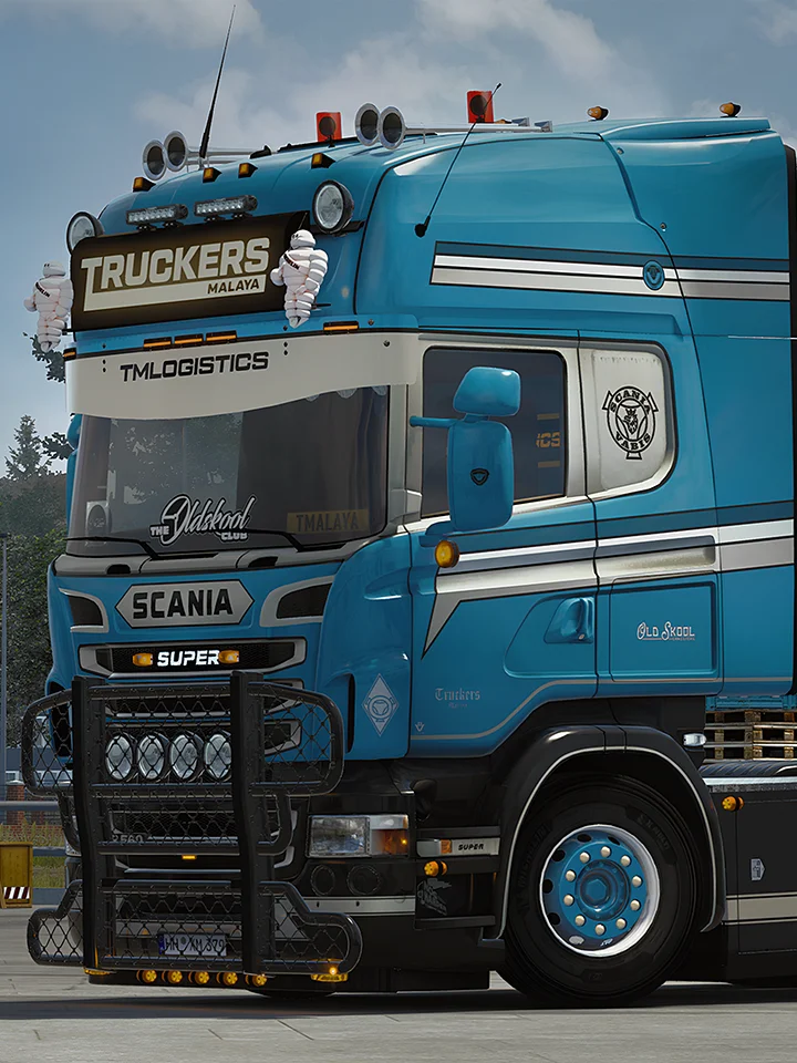 ETS2 - Truckers Malaya Scania R4 R5 R6 (RJL) Old Skool Changeable Multicolor Skin (Gloss & matte color) for RJL only product image (2)