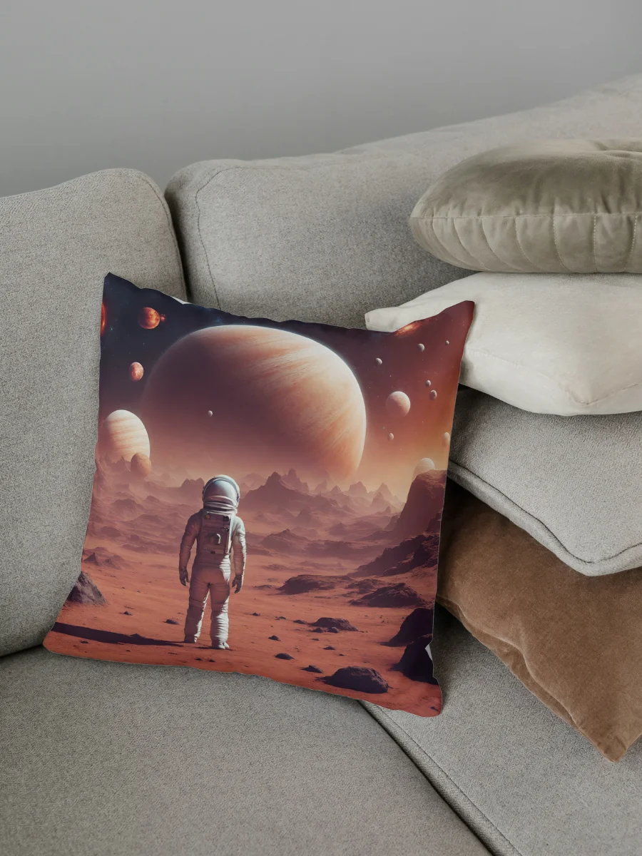 Astronaut On Alien Planet Pillow product image (1)
