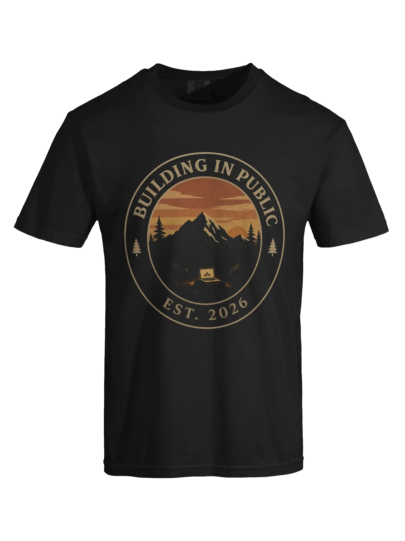 Building in Public Badge Tee — view 5