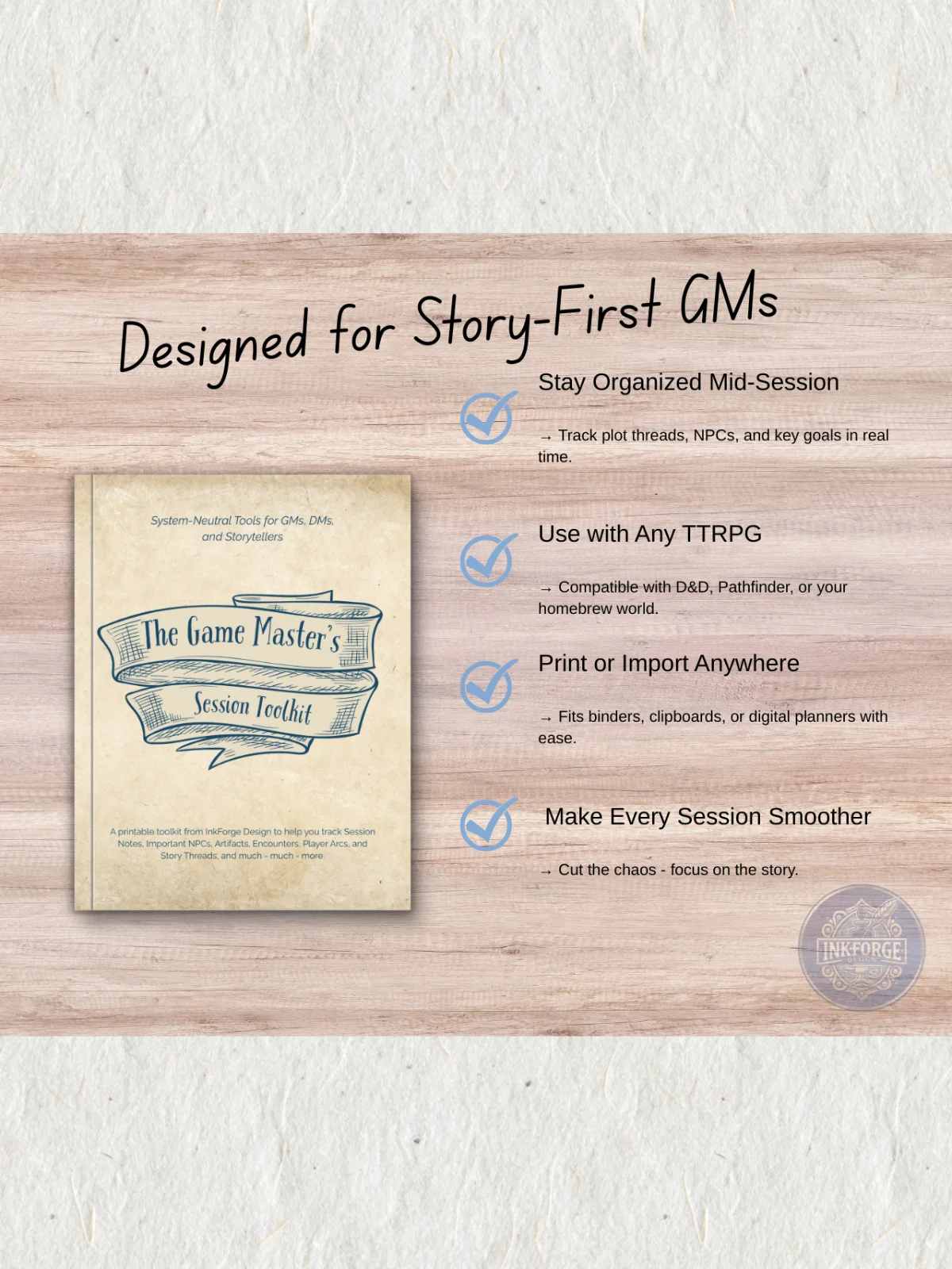 The Game Master’s Session Toolkit ✯ A Printable Planner for DMs & Storytellers product image (4)