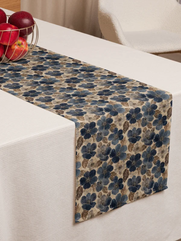 Navy and Beige Flora - Table Runner product image (2)