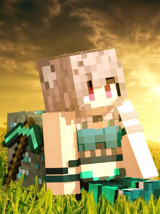 Vana in a Field Minecraft Wallpaper product image (1)